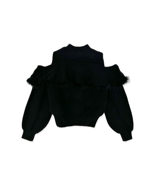 ANDGEEBEE（アンジービー）の「オープンショルダーニットトップス（ニット/セーター・レディース・ホワイト/ブラック・FREE）」の8枚目の写真