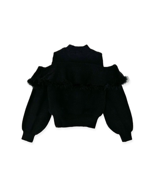 ANDGEEBEE（アンジービー）の「オープンショルダーニットトップス（ニット/セーター・レディース・ホワイト/ブラック・FREE）」の9枚目の写真