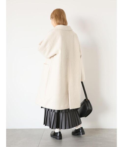 ehka sopo（エヘカソポ）の「ブークレーミドル丈チェスターコート（チェスターコート・レディース・キナリ/チャコールグレー/オリーブ・F）」の9枚目の写真