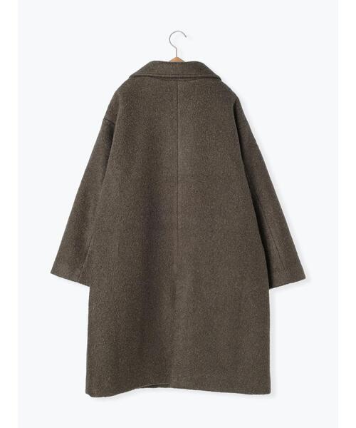 ehka sopo（エヘカソポ）の「ブークレーミドル丈チェスターコート（チェスターコート・レディース・キナリ/チャコールグレー/オリーブ・F）」の18枚目の写真