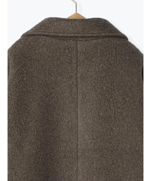 ehka sopo（エヘカソポ）の「ブークレーミドル丈チェスターコート（チェスターコート・レディース・キナリ/チャコールグレー/オリーブ・F）」の22枚目の写真