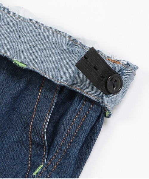 kladskap（クレードスコープ）の「恐竜とロゴ ロング丈ペインターパンツ（デニムパンツ・キッズ・ネイビー・100cm/90cm/110cm/120cm）」の4枚目の写真