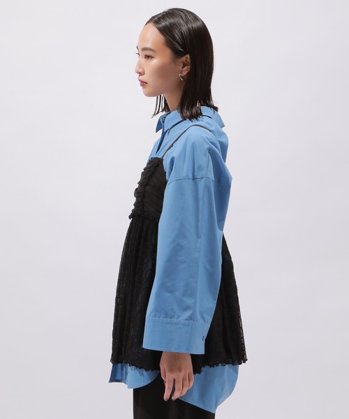 PAGEBOY（ページボーイ）の「シャーリングチュニキャミ（キャミソール・レディース・オフホワイト/チャコールグレー/ブラック・FREE）」の14枚目の写真