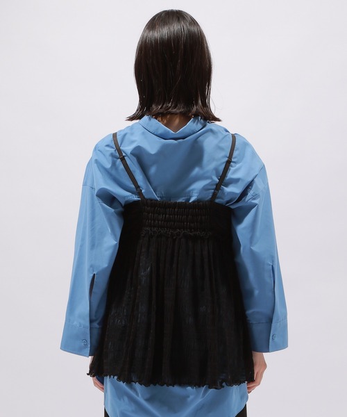 PAGEBOY（ページボーイ）の「シャーリングチュニキャミ（キャミソール・レディース・オフホワイト/チャコールグレー/ブラック・FREE）」の15枚目の写真