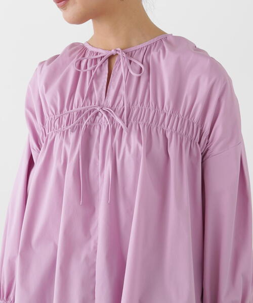 N.（N. Natural Beauty Basic）（エヌエヌナチュラルビューティーベーシック）の「◆ダブルリボンシャーリングギャザーブラウス（シャツ/ブラウス・レディース・ピンク/ブルー/オフホワイト・MEDIUM）」の22枚目の写真