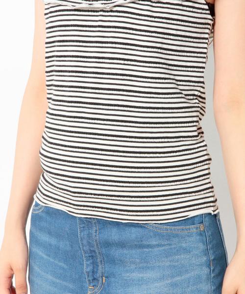 Another Edition（アナザーエディション）の「シャーリングテレコノースリーブ/AEBC　シャーリングテレコNSL◆（Tシャツ/カットソー・レディース・オフホワイト/ブラック/ワインレッド・フリー）」の12枚目の写真