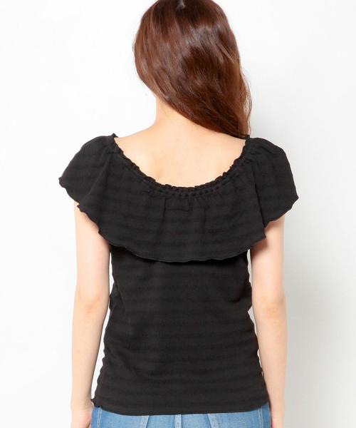 Another Edition（アナザーエディション）の「シャーリングテレコノースリーブ/AEBC　シャーリングテレコNSL◆（Tシャツ/カットソー・レディース・オフホワイト/ブラック/ワインレッド・フリー）」の15枚目の写真