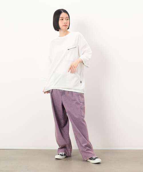 Purple&Yellow（パープルアンドイエロー）の「３ポケット ５分袖プルオーバー（Tシャツ/カットソー・メンズ・マスタード/ホワイト/ブラック・MEDIUM/LARGE/SMALL）」の6枚目の写真