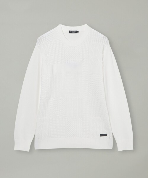 BLACK LABEL CRESTBRIDGE（ブラックレーベル・クレストブリッジ）の「テクスチャーミックスシャドーチェックニット（ニット/セーター・メンズ・ピンク系その他3/ライトグレー/オフホワイト/ブルー系その他4・M/L/XL）」の7枚目の写真