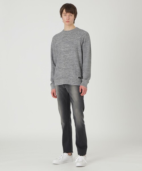 BLACK LABEL CRESTBRIDGE（ブラックレーベル・クレストブリッジ）の「テクスチャーミックスシャドーチェックニット（ニット/セーター・メンズ・ピンク系その他3/ライトグレー/オフホワイト/ブルー系その他4・M/L/XL）」の10枚目の写真