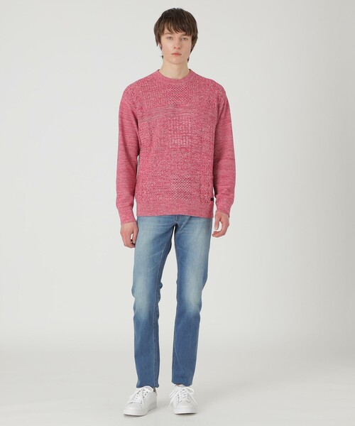 BLACK LABEL CRESTBRIDGE（ブラックレーベル・クレストブリッジ）の「テクスチャーミックスシャドーチェックニット（ニット/セーター・メンズ・ピンク系その他3/ライトグレー/オフホワイト/ブルー系その他4・M/L/XL）」の14枚目の写真