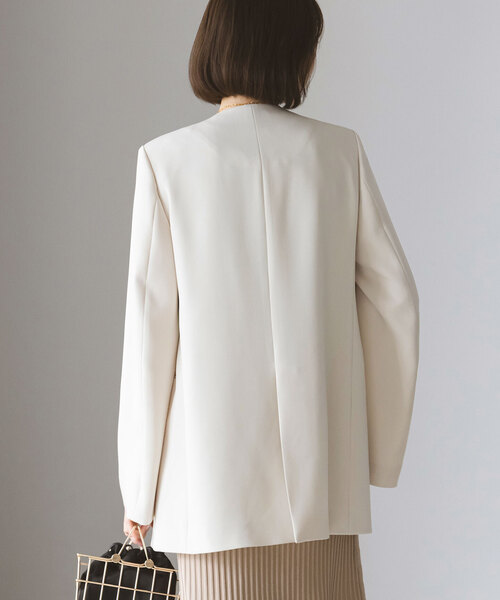 【未使用タグ付】スリーブスリットケープジャケット スリーブスリットケープジャケット（ノーカラージャケット