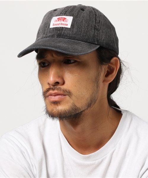 ROUND HOUSE（ラウンドハウス）の「ROUND HOUSE WASHED DENIM BB CAP（キャップ・メンズ・ネイビー/サックスブルー/ブラック・FREE）」の4枚目の写真