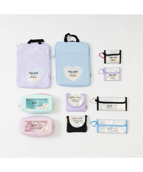 algy（アルジー）の「フレークPVC長財布（財布・キッズ・ブラック/サックスブルー・FREE）」の3枚目の写真