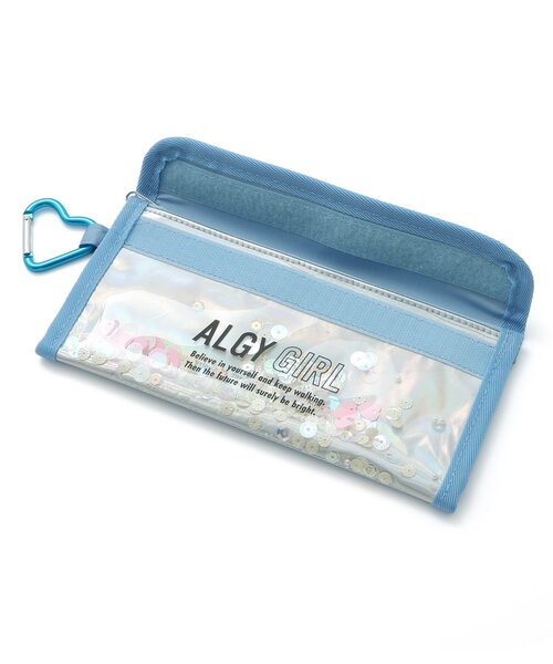 algy（アルジー）の「フレークPVC長財布（財布・キッズ・ブラック/サックスブルー・FREE）」の7枚目の写真