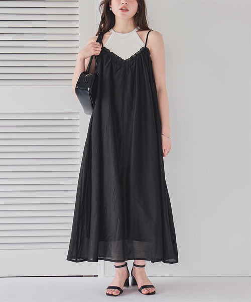 BLACK PEACE NOWフリル付き黒キャミソールワンピース BLACK PEACE NOWフリル付き黒キャミソールワンピース - メルカリ