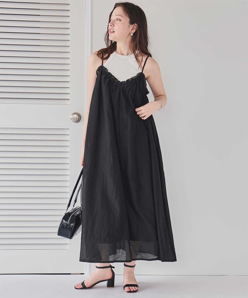 ★boohoo★ プリーツ フリル ディテール ミディ ワンピース TITTY&CO.（ティティーアンドコー）の「【TITTY&CO.】フリル