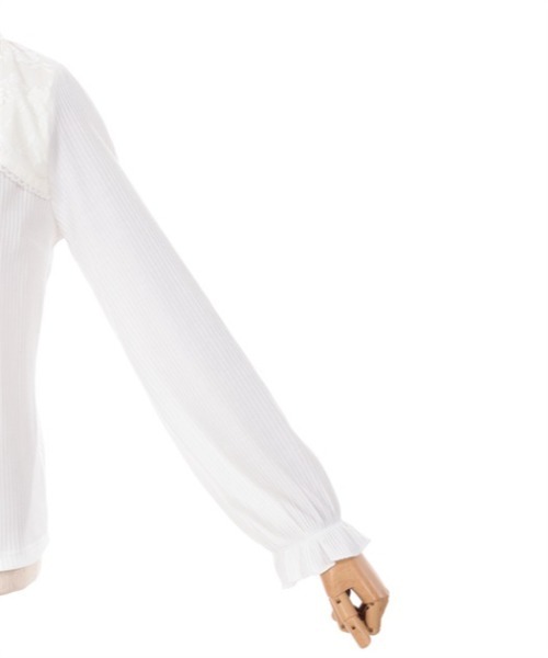 axes femme（アクシーズファム）の「クロスチャーム付トップス（Tシャツ/カットソー・レディース・ホワイト/サックスブルー/ブラック・FREE）」の8枚目の写真