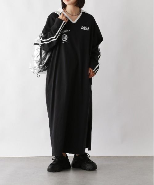 【メーカー直売】 LEPSIM（レプシィム）の「ラインロゴプリントワンピース 108425 少年漫画