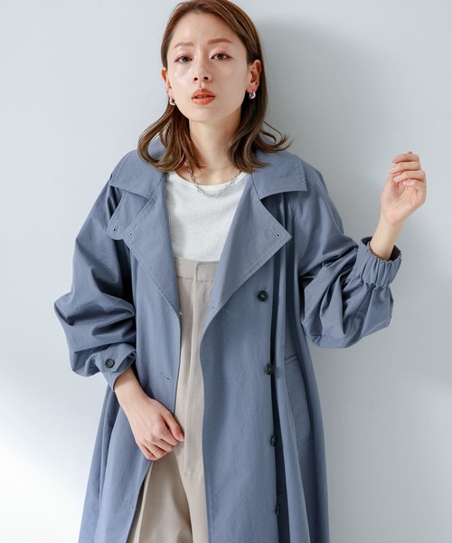 URBAN RESEARCH Sonny Label（アーバンリサーチサニーレーベル）の「コクーンスリーブトレンチコート（トレンチコート・レディース・ベージュ/ネイビー/ブルー・FREE）」の6枚目の写真