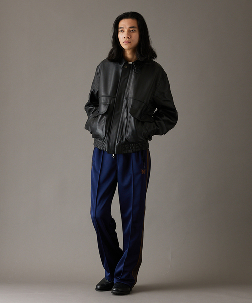 JOURNAL STANDARD（ジャーナルスタンダード）の「ラム ダッド レザーブルゾン（ブルゾン・メンズ・ブラック・MEDIUM/LARGE）」の6枚目の写真