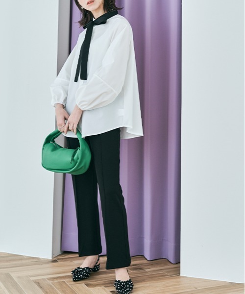 kirakiraShop(キラキラショップ)の「「mochiz」美脚 ストレッチ スラックス パンツ(スラックス・レディース・ネイビー/ブラック/ライトベージュ/チャコール・XL/S/2XL/L/M)」の17枚目の写真