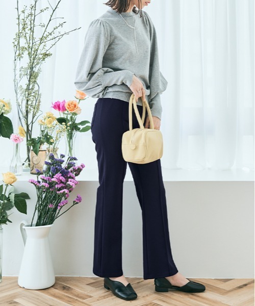 kirakiraShop(キラキラショップ)の「「mochiz」美脚 ストレッチ スラックス パンツ(スラックス・レディース・ネイビー/ブラック/ライトベージュ/チャコール・XL/S/2XL/L/M)」の12枚目の写真