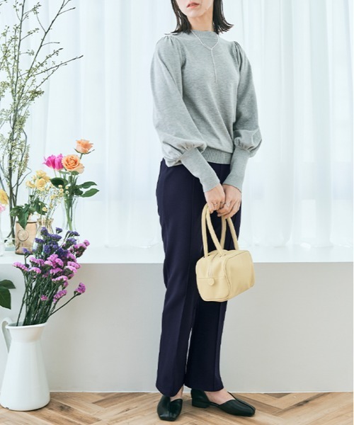 kirakiraShop(キラキラショップ)の「「mochiz」美脚 ストレッチ スラックス パンツ(スラックス・レディース・ネイビー/ブラック/ライトベージュ/チャコール・XL/S/2XL/L/M)」の13枚目の写真