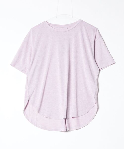 TIGORA（ティゴラ）の「ティゴラ TIGORA iCOOL チュニックTシャツ（Tシャツ/カットソー・レディース・ピンク/ライトグレー/ダークグレー/サックスブルー/ライラック・S/M/L/XL）」の4枚目の写真
