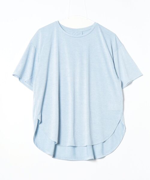 TIGORA（ティゴラ）の「ティゴラ TIGORA iCOOL チュニックTシャツ（Tシャツ/カットソー・レディース・ピンク/ライトグレー/ダークグレー/サックスブルー/ライラック・S/M/L/XL）」の3枚目の写真