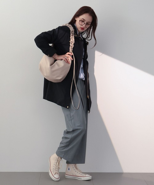 saloon（サルーン）の「SALOON(サルーン)/ 《新色登場》 T/Rライトツイルパンツ【手洗い可】（スラックス・レディース・グレー/ブラック/ライトブルー・FREE）」の6枚目の写真