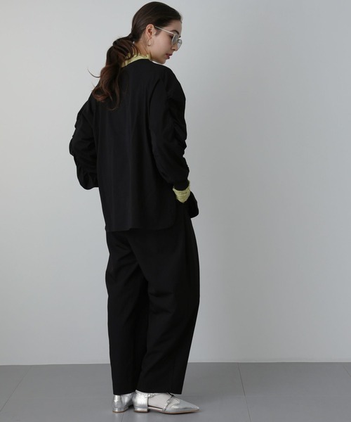 saloon（サルーン）の「SALOON(サルーン)/ 《新色登場》 T/Rライトツイルパンツ【手洗い可】（スラックス・レディース・グレー/ブラック/ライトブルー・FREE）」の11枚目の写真