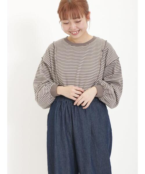 SM2 - 専用 セール】 ピグメント加工メロー切替ロゴプリントTシャツ（オフ
