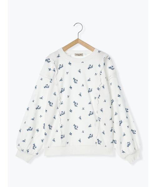 Samansa Mos2（サマンサ モスモス）の「【リサイクルコットン】メロー切替柄アソートトップス（Tシャツ/カットソー・レディース・ブルー/ブラック/グリーン/モカ・F）」の19枚目の写真