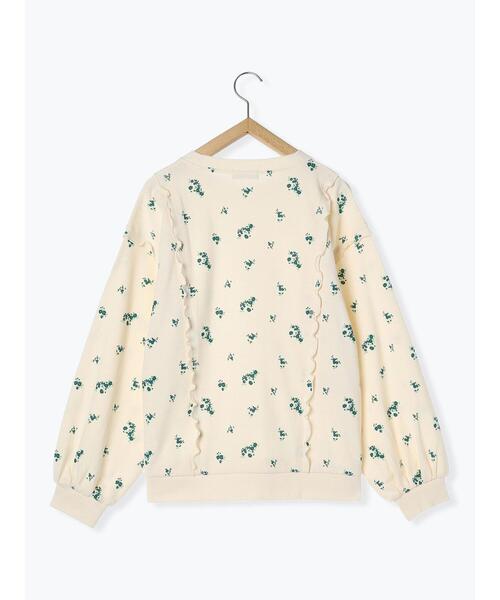 Samansa Mos2（サマンサ モスモス）の「【リサイクルコットン】メロー切替柄アソートトップス（Tシャツ/カットソー・レディース・ブルー/ブラック/グリーン/モカ・F）」の21枚目の写真