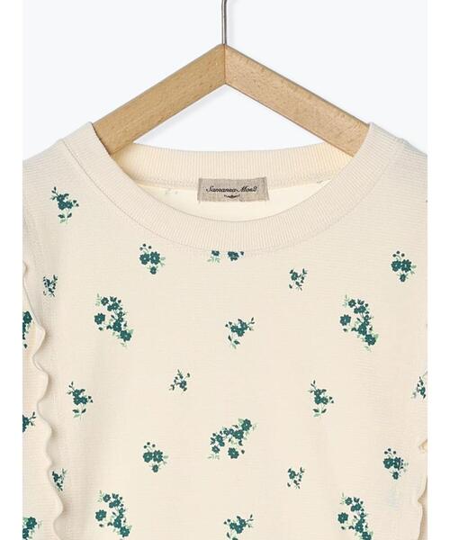 Samansa Mos2（サマンサ モスモス）の「【リサイクルコットン】メロー切替柄アソートトップス（Tシャツ/カットソー・レディース・ブルー/ブラック/グリーン/モカ・F）」の22枚目の写真