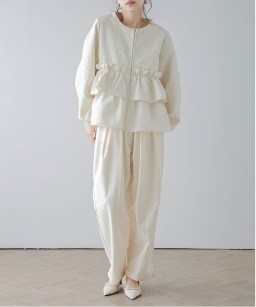 AMELY（エミリー）の「ジャガードフリルブルゾン（ブルゾン）」 - WEAR