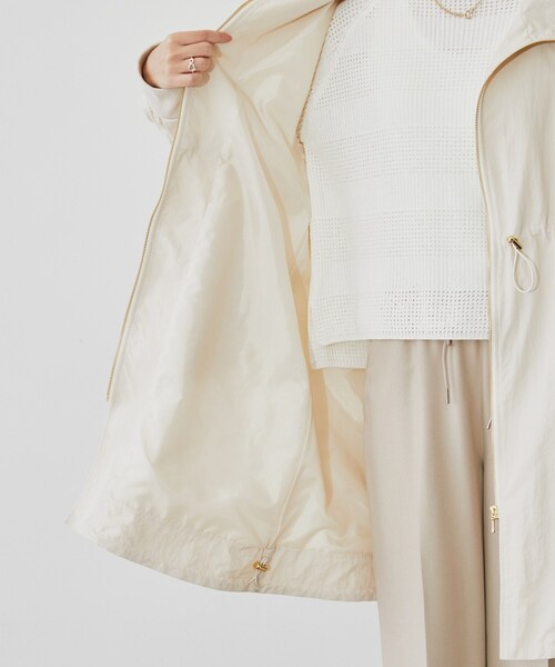 cloenc（クロエンス）の「◆グログランフーディロングブルゾン（その他アウター・レディース・イエロー系その他/ネイビー/ベージュ/オリーブ・03/02/01）」の5枚目の写真