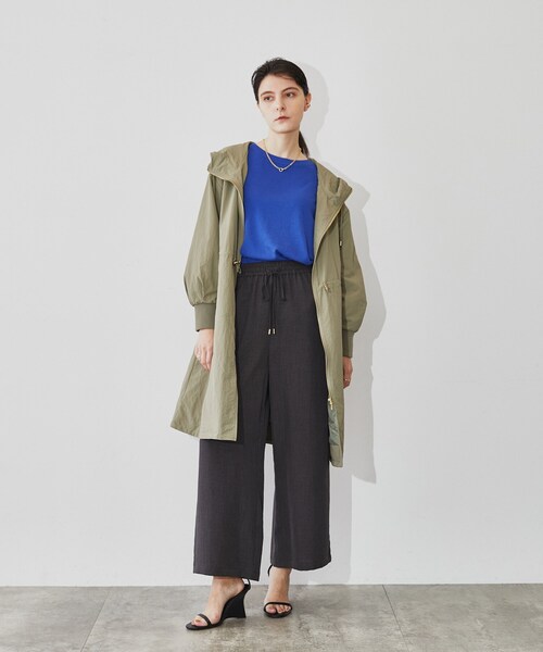 cloenc（クロエンス）の「◆グログランフーディロングブルゾン（その他アウター・レディース・イエロー系その他/ネイビー/ベージュ/オリーブ・03/02/01）」の10枚目の写真