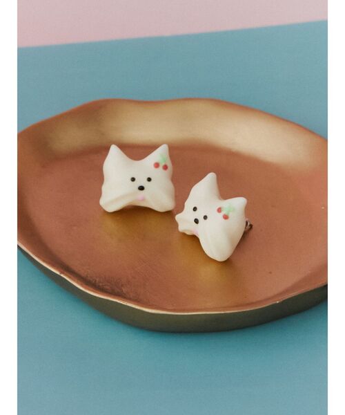merry jenny（メリージェニー）の「【Maison terrier コラボ】メレンゲクッキーピアス（ピアス（両耳用）・レディース・オフホワイト・FREE）」の2枚目の写真