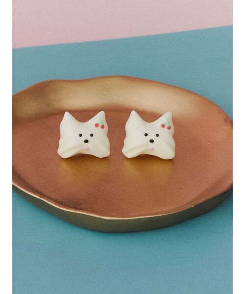 merry jenny（メリージェニー）の「【Maison terrier コラボ】メレンゲクッキーピアス（ピアス（両耳用）・レディース・オフホワイト・FREE）」の3枚目の写真