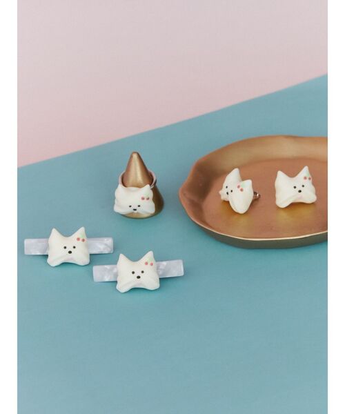 merry jenny（メリージェニー）の「【Maison terrier コラボ】メレンゲクッキーピアス（ピアス（両耳用）・レディース・オフホワイト・FREE）」の4枚目の写真