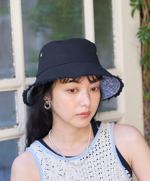 FREAK'S STORE（フリークスストア）の「Casselini/キャセリーニ リバーシブル バケットハット（ハット・レディース・オフホワイト/ブラック/ベージュ・ONE SIZE）」の15枚目の写真