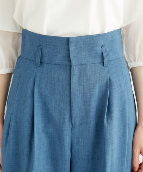 ROPE' PICNIC（ロペピクニック）の「【ご好評につき追加生産】麻調シアーハイウエストワイドパンツ/セットアップ対応・UVカット（その他パンツ・レディース・チャコールグレー/ダークブラウン/ベージュ/ブルー系その他4・36/38/40）」の15枚目の写真