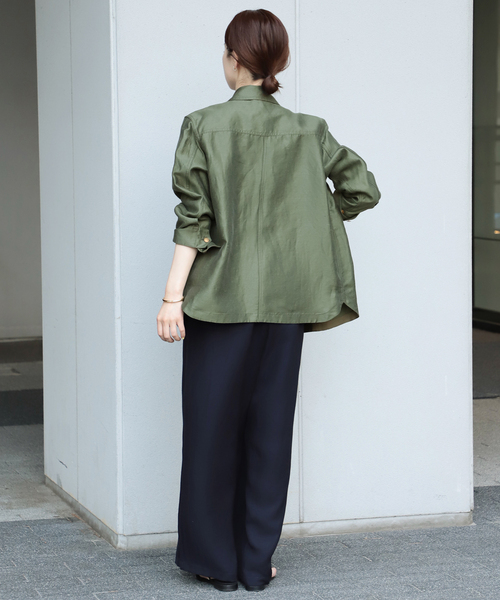 VERMEIL par iena（ヴェルメイユパーイエナ）の「Vis/Liミリタリージャケット（ミリタリージャケット・レディース・カーキ/アイボリー・38/36）」の16枚目の写真