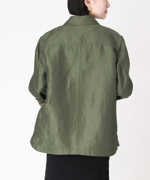 VERMEIL par iena（ヴェルメイユパーイエナ）の「Vis/Liミリタリージャケット（ミリタリージャケット・レディース・カーキ/アイボリー・38/36）」の19枚目の写真