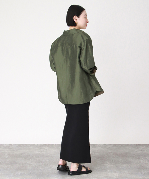 VERMEIL par iena（ヴェルメイユパーイエナ）の「Vis/Liミリタリージャケット（ミリタリージャケット・レディース・カーキ/アイボリー・38/36）」の21枚目の写真