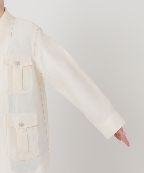 VERMEIL par iena（ヴェルメイユパーイエナ）の「Vis/Liミリタリージャケット（ミリタリージャケット・レディース・カーキ/アイボリー・38/36）」の15枚目の写真