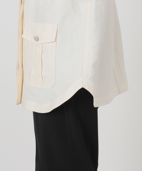 VERMEIL par iena（ヴェルメイユパーイエナ）の「Vis/Liミリタリージャケット（ミリタリージャケット・レディース・カーキ/アイボリー・38/36）」の8枚目の写真