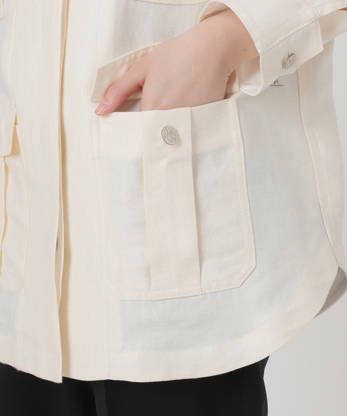 VERMEIL par iena（ヴェルメイユパーイエナ）の「Vis/Liミリタリージャケット（ミリタリージャケット・レディース・カーキ/アイボリー・38/36）」の9枚目の写真